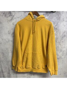 Vintage Gap Hoodie Sweatshirt Mens Large Yellow Blank Skate